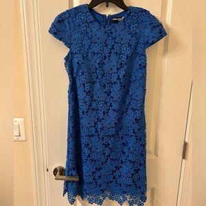 Karl Lagerfeld Royal Blue Floral Mini Dress
